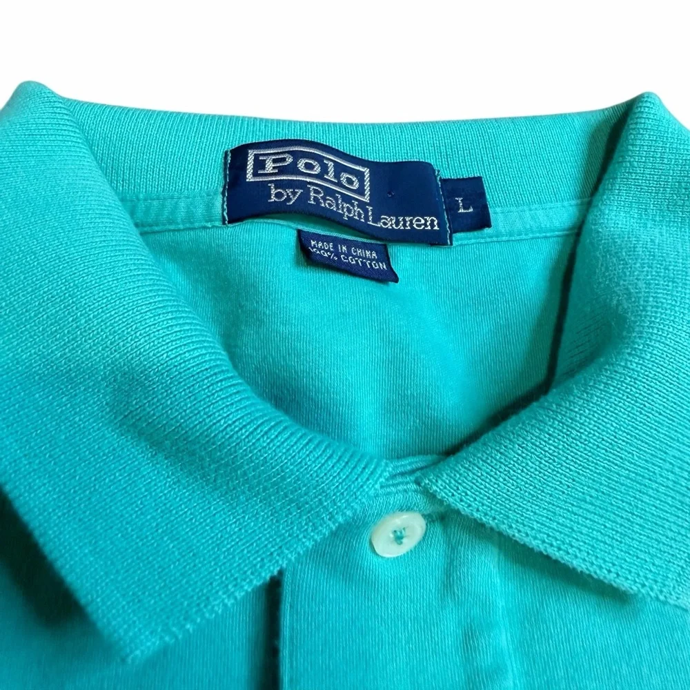 Polo Ralph Lauren Men’s Teal Polo Shirt‎ Short Sleeve Size Large Classic